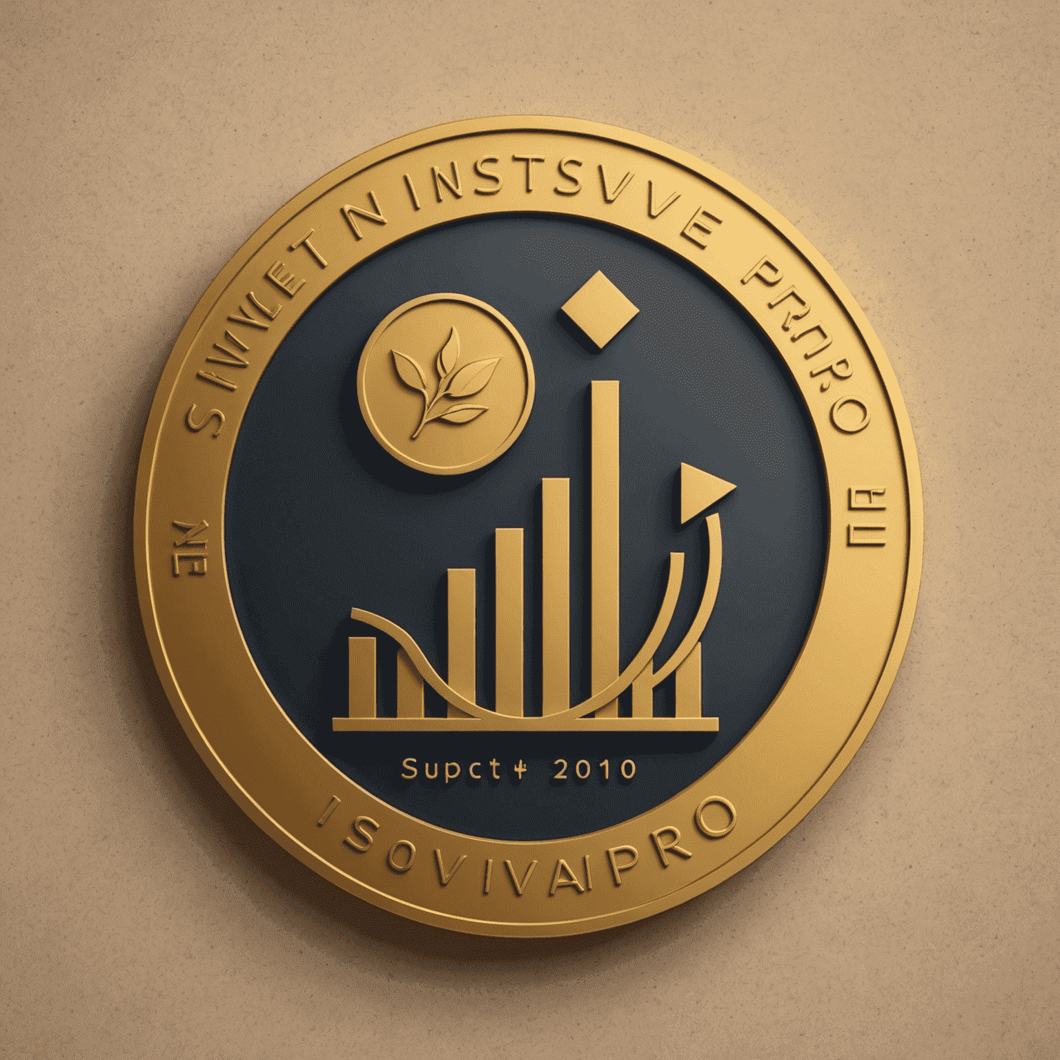 InvestSavvyPro logo - A stylized golden coin with a growth chart, symbolizing smart investments and financial growth in South Africa