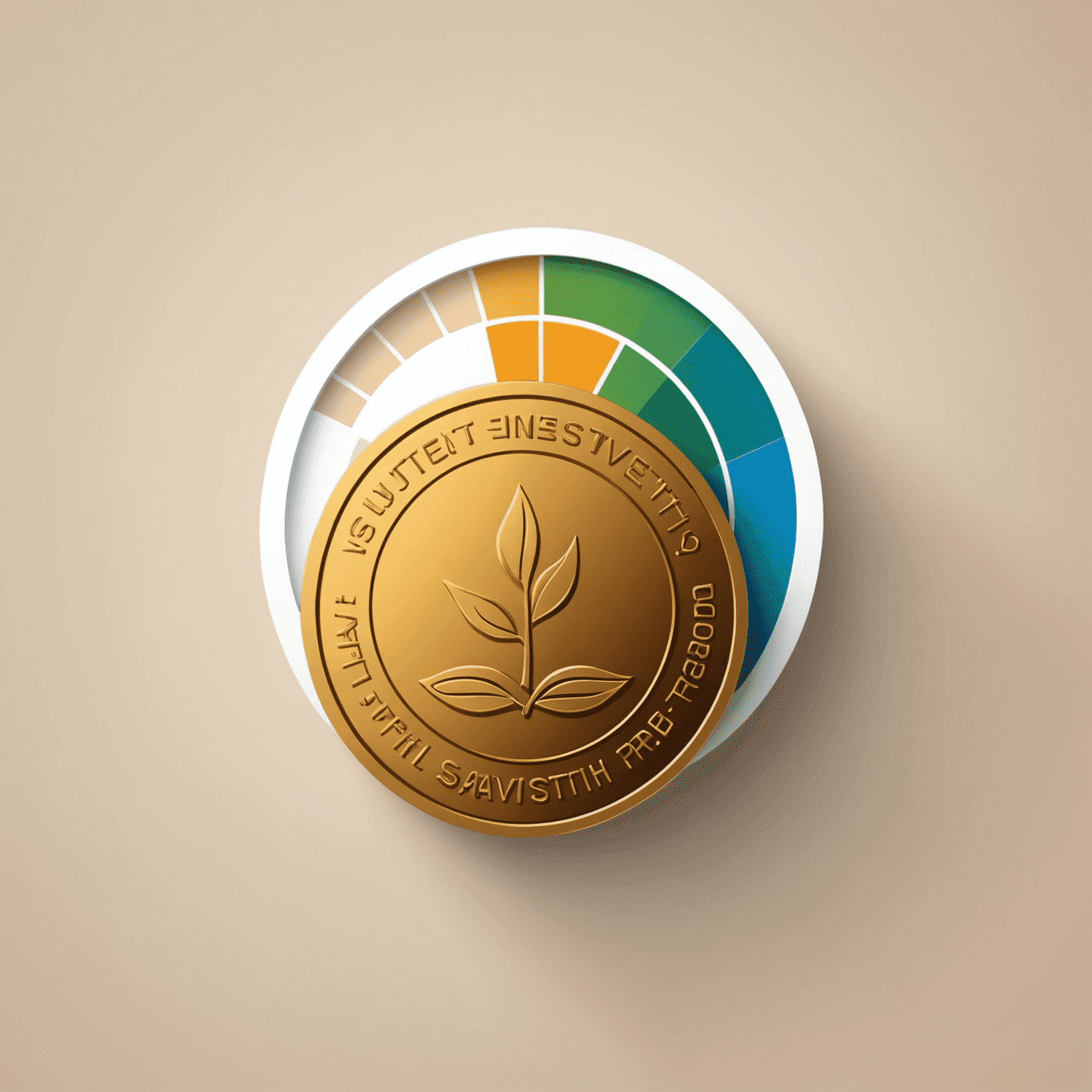 InvestSavvyPro logo - A stylized golden coin with a growth chart, symbolizing smart investments and financial growth in South Africa