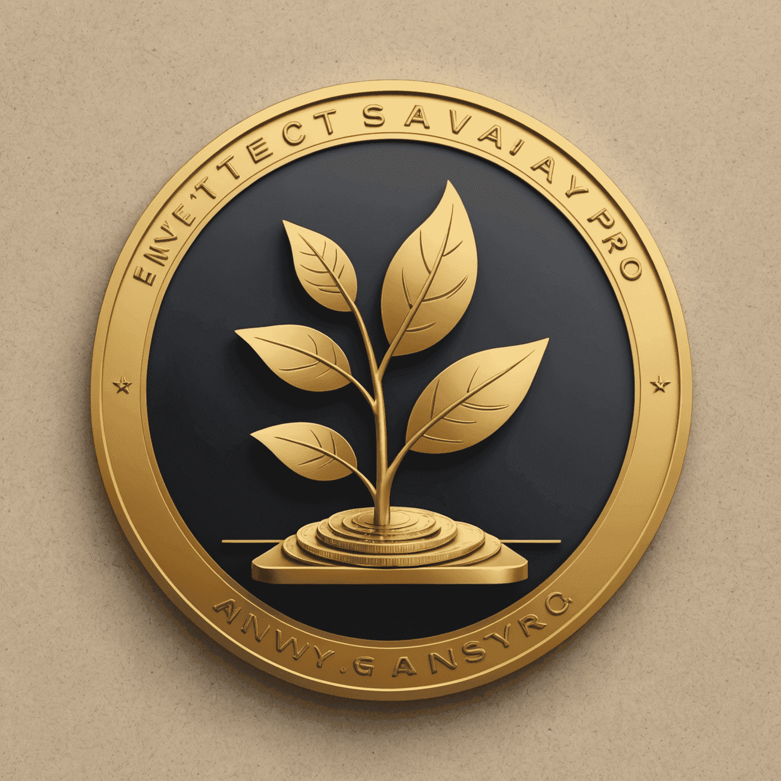 InvestSavvyPro logo - A stylized golden coin with a growth chart, symbolizing smart investments and financial growth in South Africa