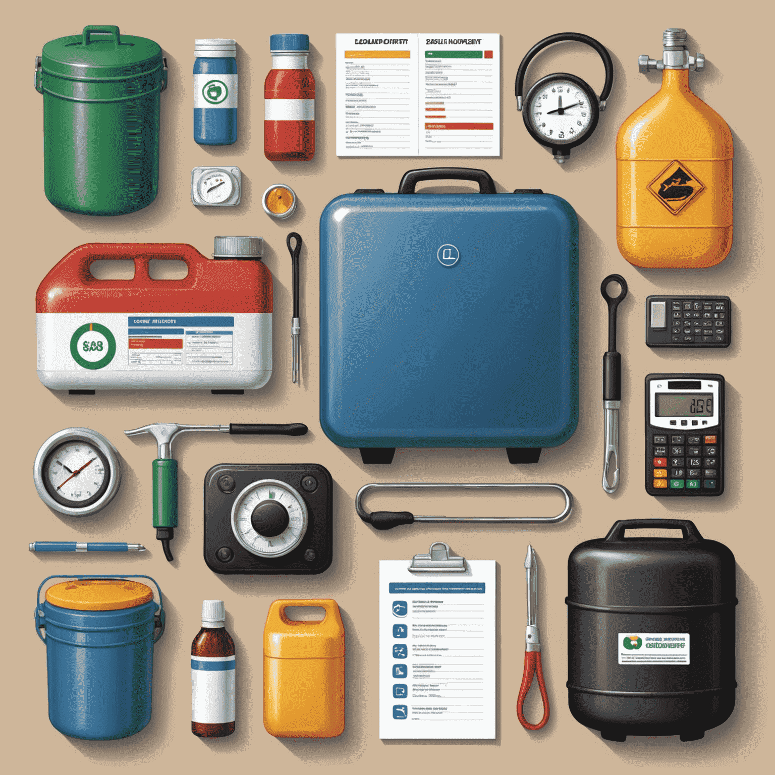 Illustration showing various South African-specific budget items like load shedding equipment, petrol prices, and family support